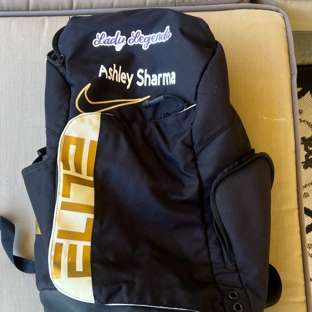 Nike Black and Gold 'Lady Legends' Backpack